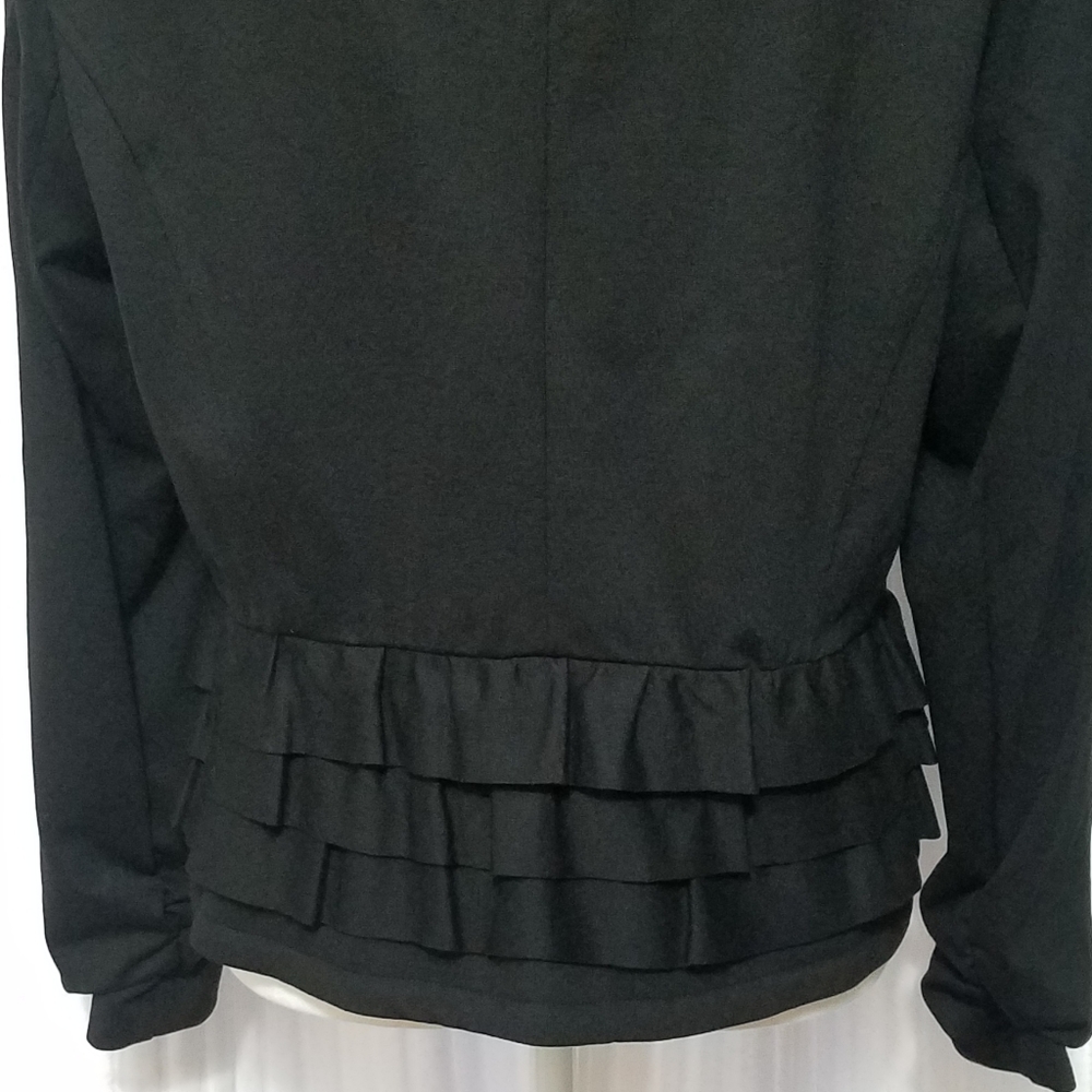 🎋I.N.C. Ruffled Hemline Ruched Sleeve Blazer - Picture 4 of 7